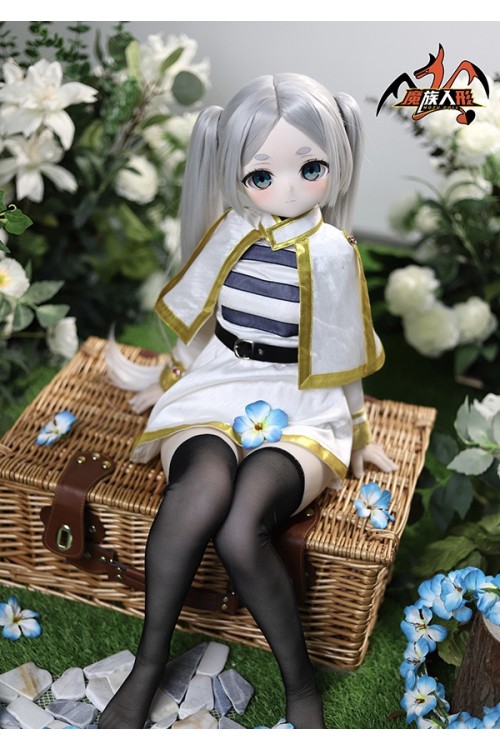 【新品】MOZU DOLL 85cm Aカップ フリーレン コスプレ ソフトビニール製頭部 TPE製ボディ 肌色＆眼球色＆メイク＆ウィッグ＆衣装は宣材写真と同じ 6kg MOZU 0019