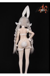 【新品】MOZU DOLL 85cm Aカップ 白兎 ル・マランコス ソフトビニール製頭部 TPE製ボディ 肌色＆眼球色＆メイク＆ウィッグ＆衣装は宣材写真と同じ 6kg MOZU 0015