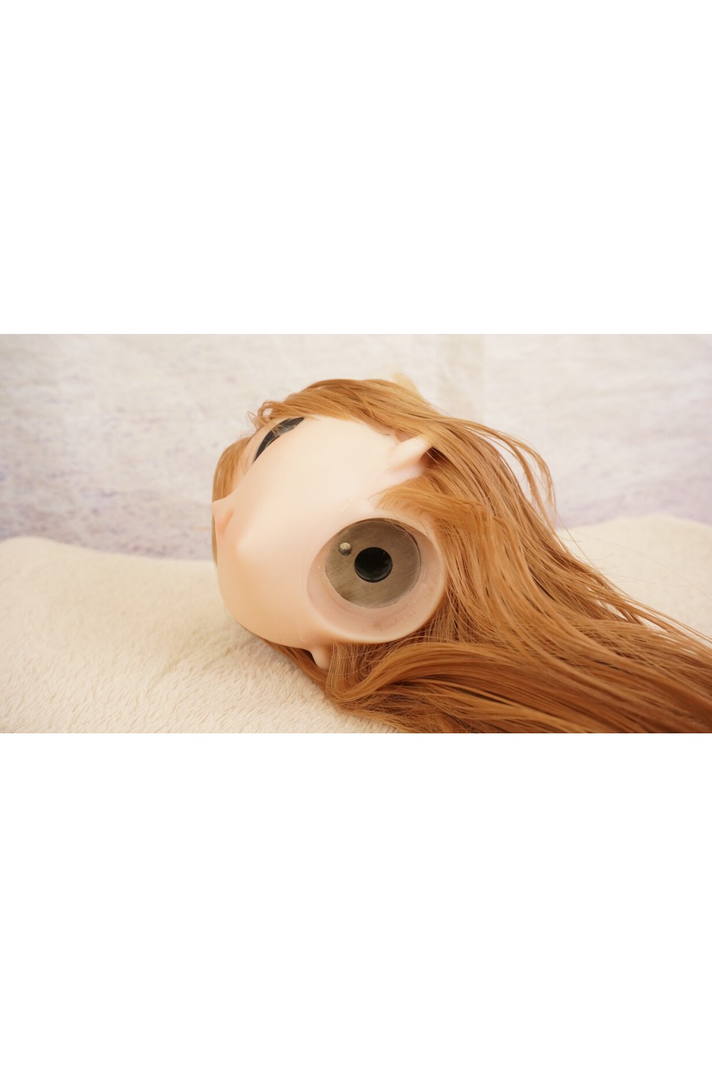 【中古】【O新古超美品】DollHouse168 色気美人 #ネコ娘 シリコンヘッド単品 髪の毛の植毛OP(90〜95cm推奨)(茶髪)