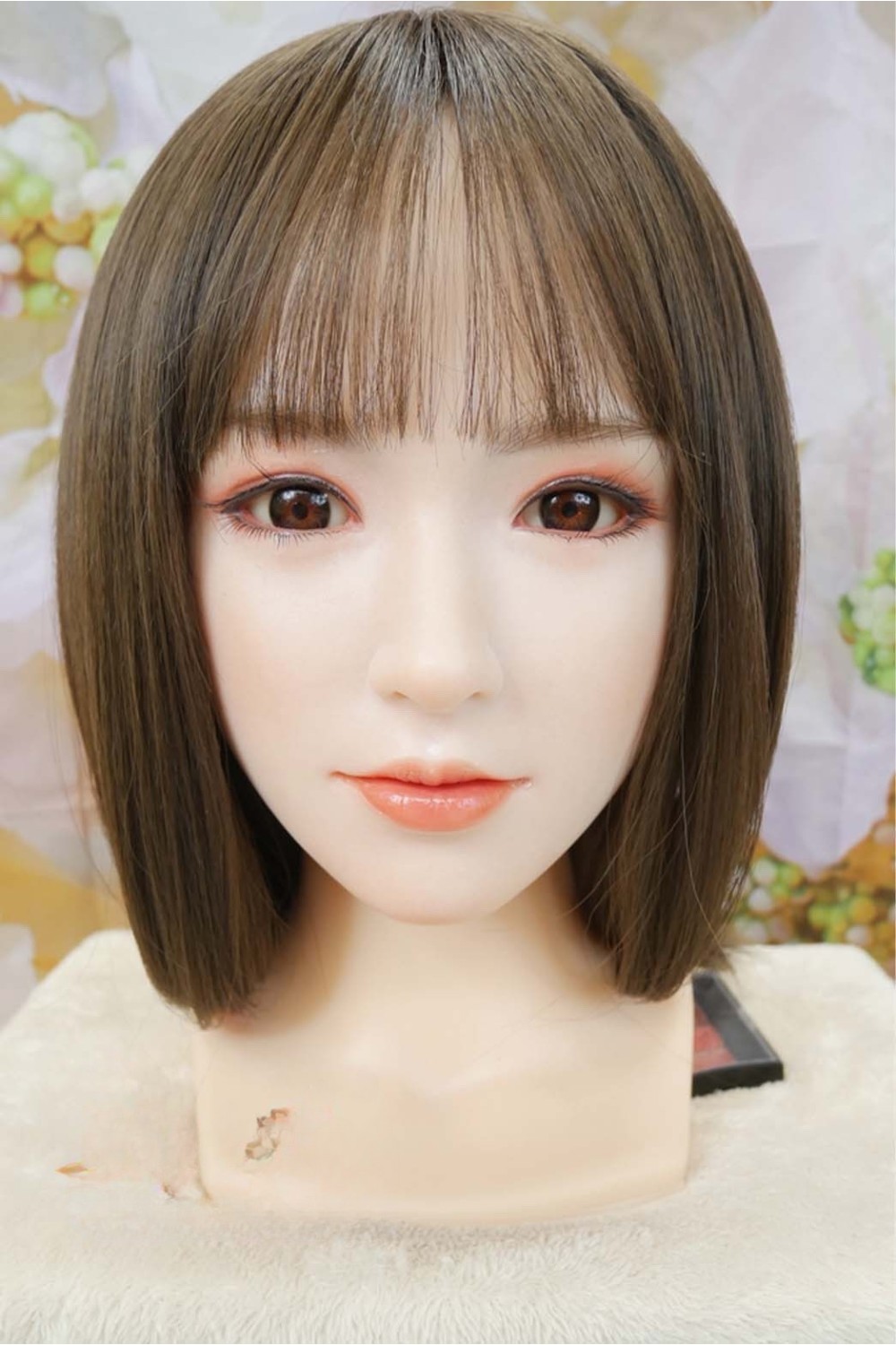 【新品未使用品】Real Girl (A工場製) #R50ヘッド 職人メイクOP 視点移動 眉毛と睫毛の植毛 視点移動 シリコンヘッド単品
