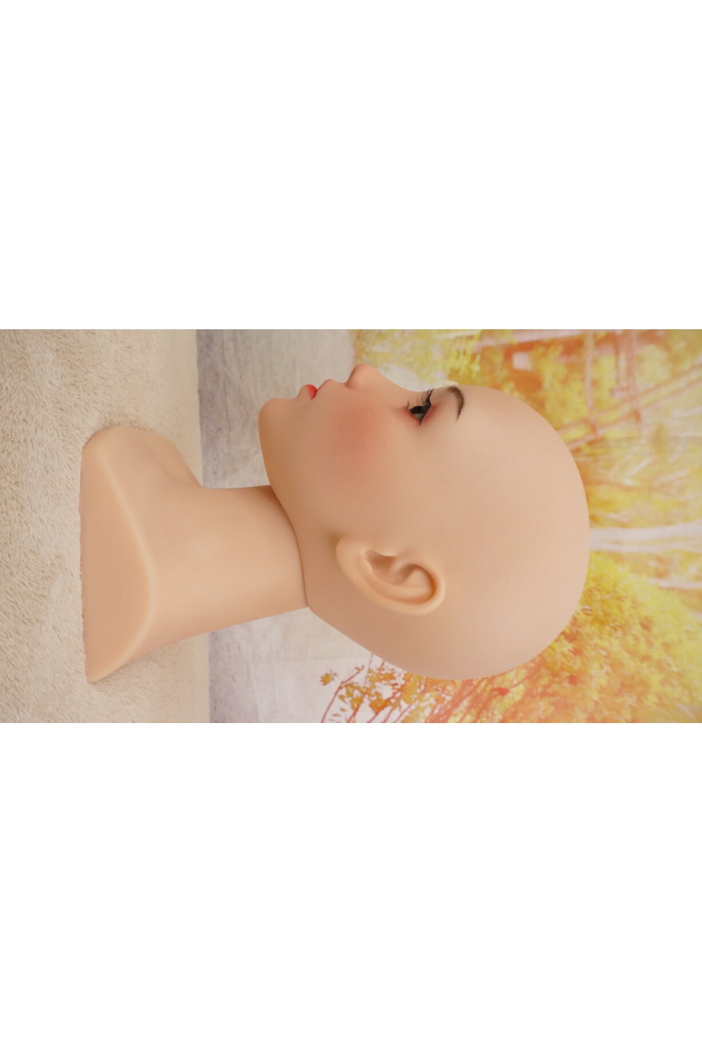 【中古】【O新古超美品 ホール未使用品】Bezlya Doll #珊瑚 高級職人メイクOP 硬質シリコンヘッド単品(155〜161xcm推奨)