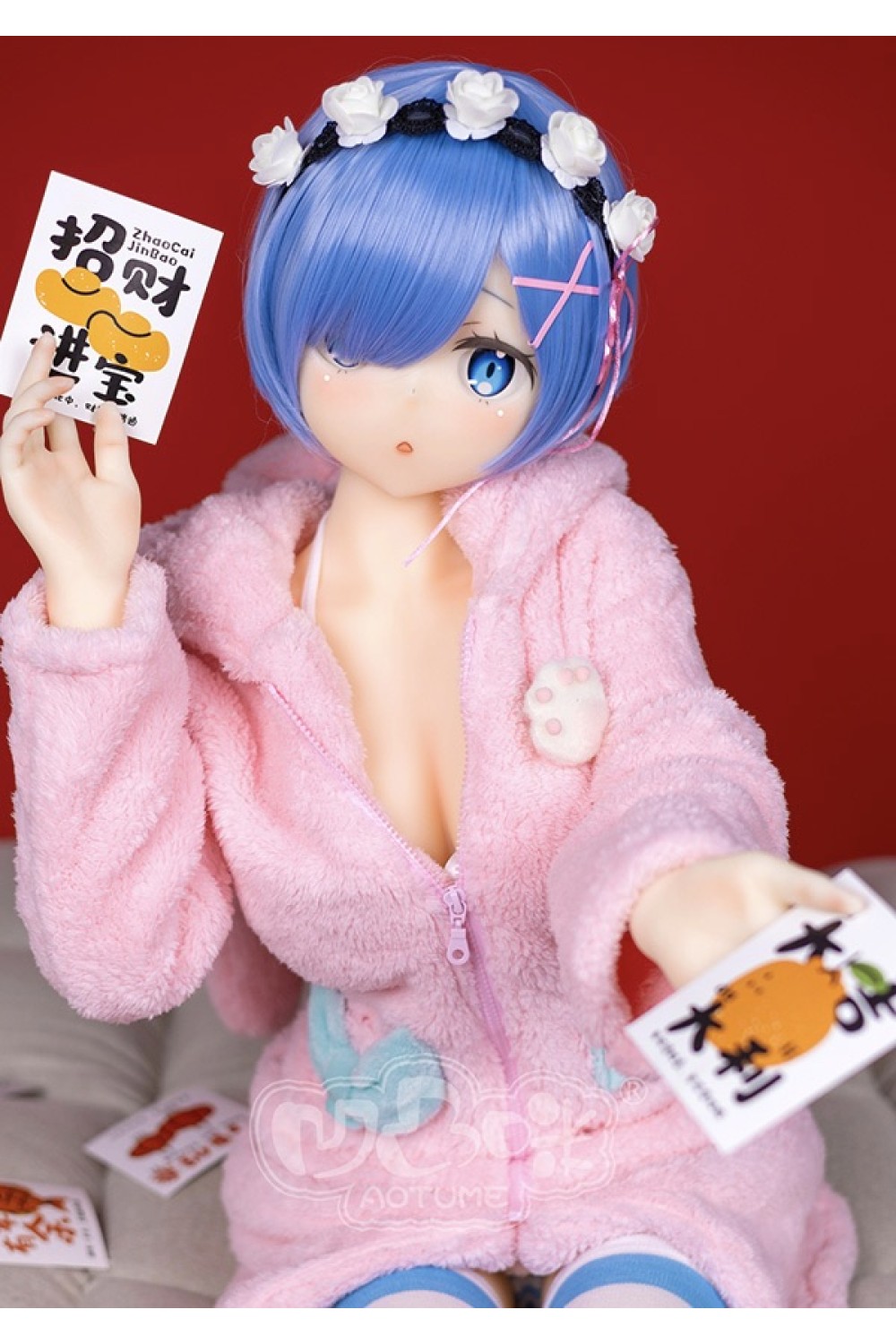 【新品】Aotume Doll アニメドール 145cm Dカップ #126ヘッド レムcosplay ヘッド及びボディー材質選択可能 AOT 0076
