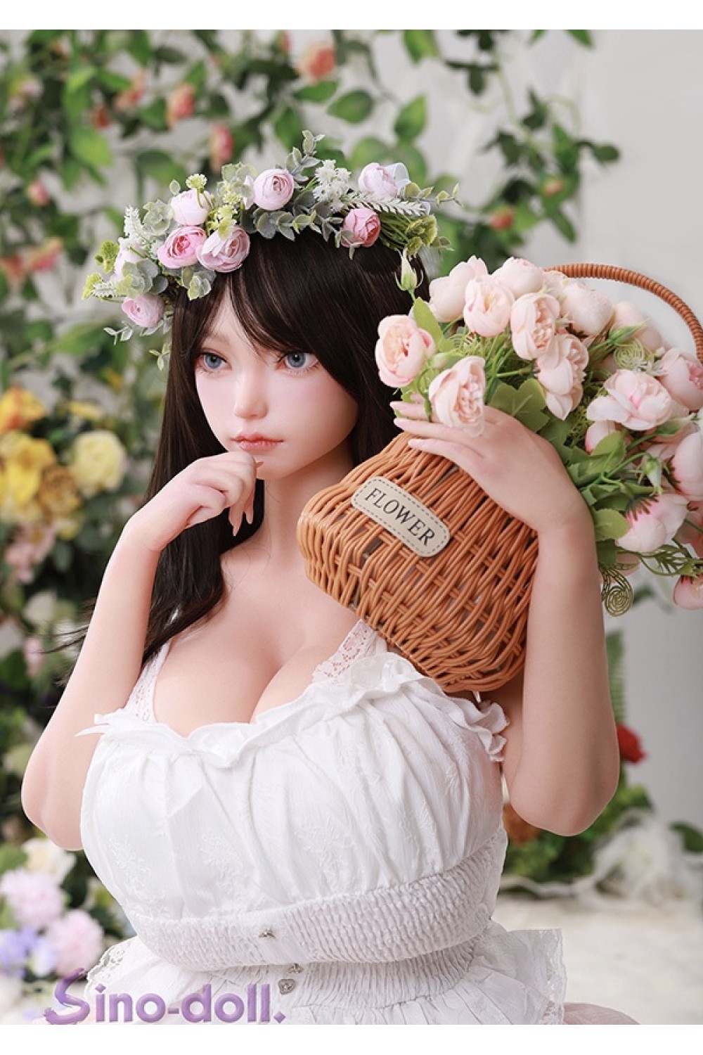 【新品】Sino Doll 戦闘機 70cm Lカップトルソー 爆乳 S57凛缃(Linxiang)ヘッド 豊満なバスト フルシリコン製ラブドール 白キャミ姿の花妖精ダッチワイフ 関節指/エアバッグ包み込み式膣/波打つお尻/ハードハンド無料 SINO 0022