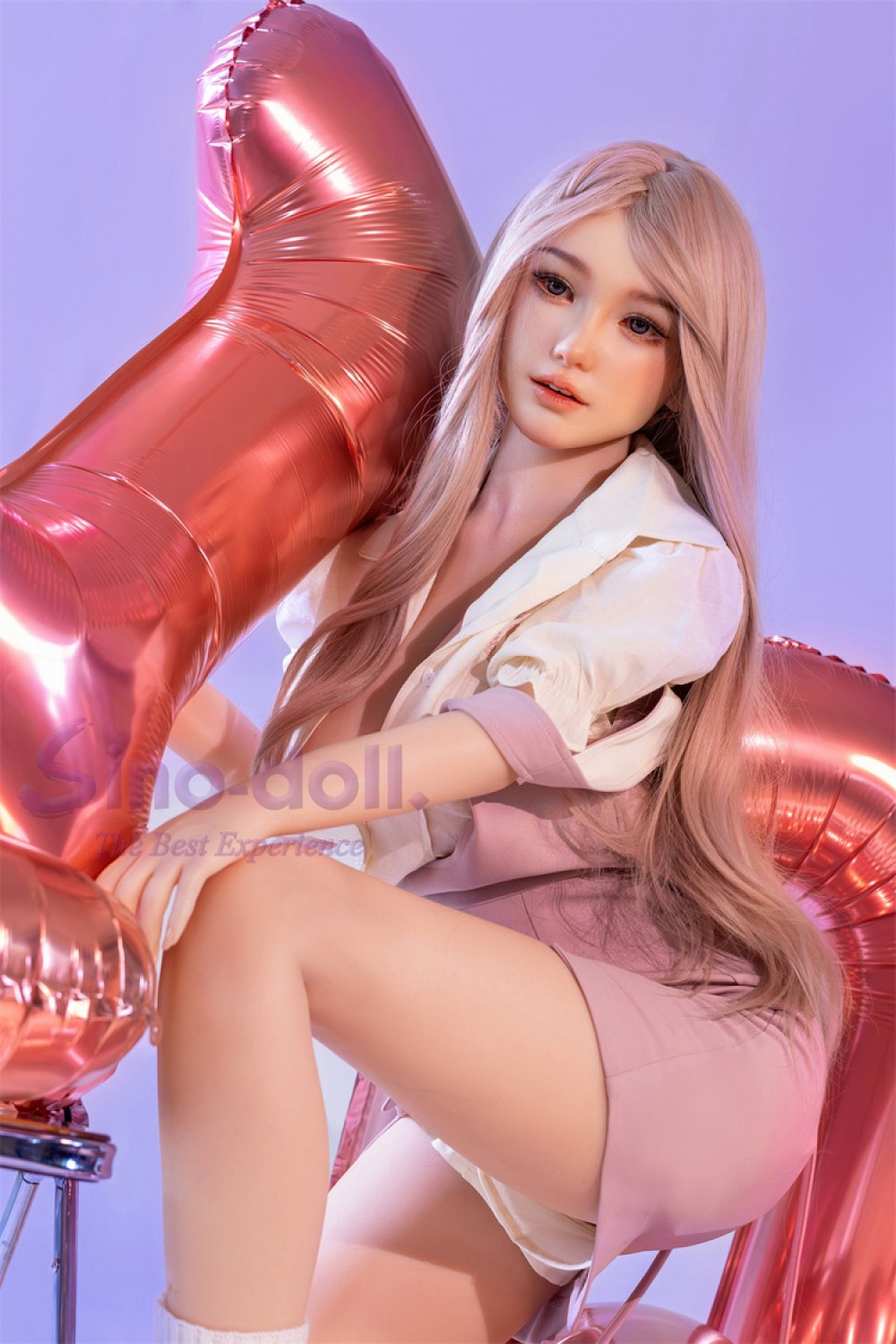 【新品】フルシリコン製ラブドール Sino Doll 実践向け 161cm Hカップ S41 LinChun ヘッド 軽量化 掲載画像はリアルメイク付き 顔は蝋人形メイク付き SINO 0006
