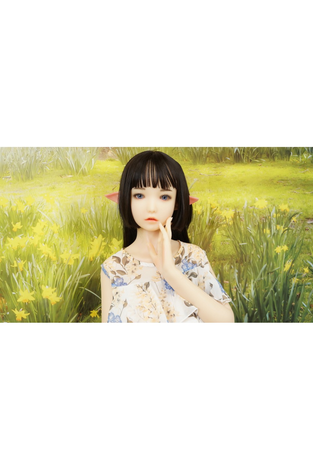 【初心者応援パック 中古】EXDOLL（アルテトキオ）#NINA(elf) 145cm+（巨乳）衣装付属 視点移動OP 指ワイヤー加工OP ネイル（付け爪)OP 骨格：グリップタイプ 肌色 クリーム