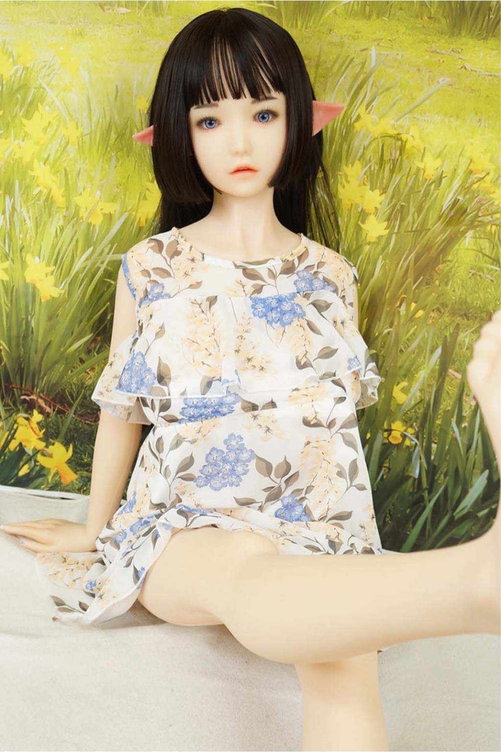 【初心者応援パック 中古】EXDOLL（アルテトキオ）#NINA(elf) 145cm+（巨乳）衣装付属 視点移動OP 指ワイヤー加工OP ネイル（付け爪)OP 骨格：グリップタイプ 肌色 クリーム