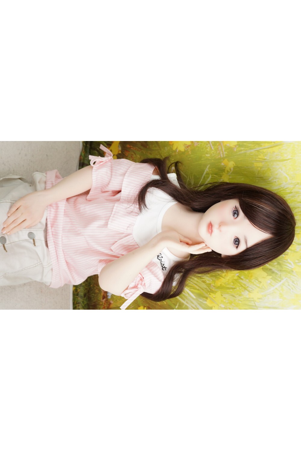 【中古】【初心者応援パック 新古超美品】JYDOLL #如意（ruyi）硬質シリコンヘッド＋WAXDOLL 新型 106cm バスト平リアルメイク付き 【フルシリコン製】