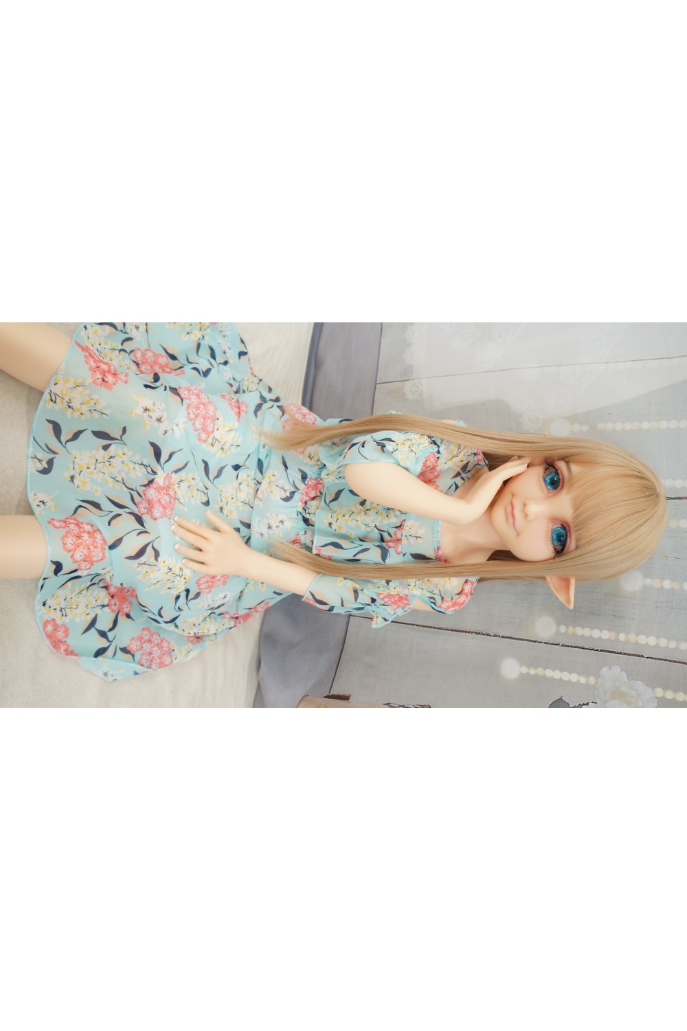 【初心者応援パック 超美品】EXDOLL(アルテトキオ) #Rize（リゼ）ヘッド 132㎝ 衣装付属 ヘッドA級メイクOP 指ワイヤー加工OP ネイル（付け爪)OP 肌色 クリーム