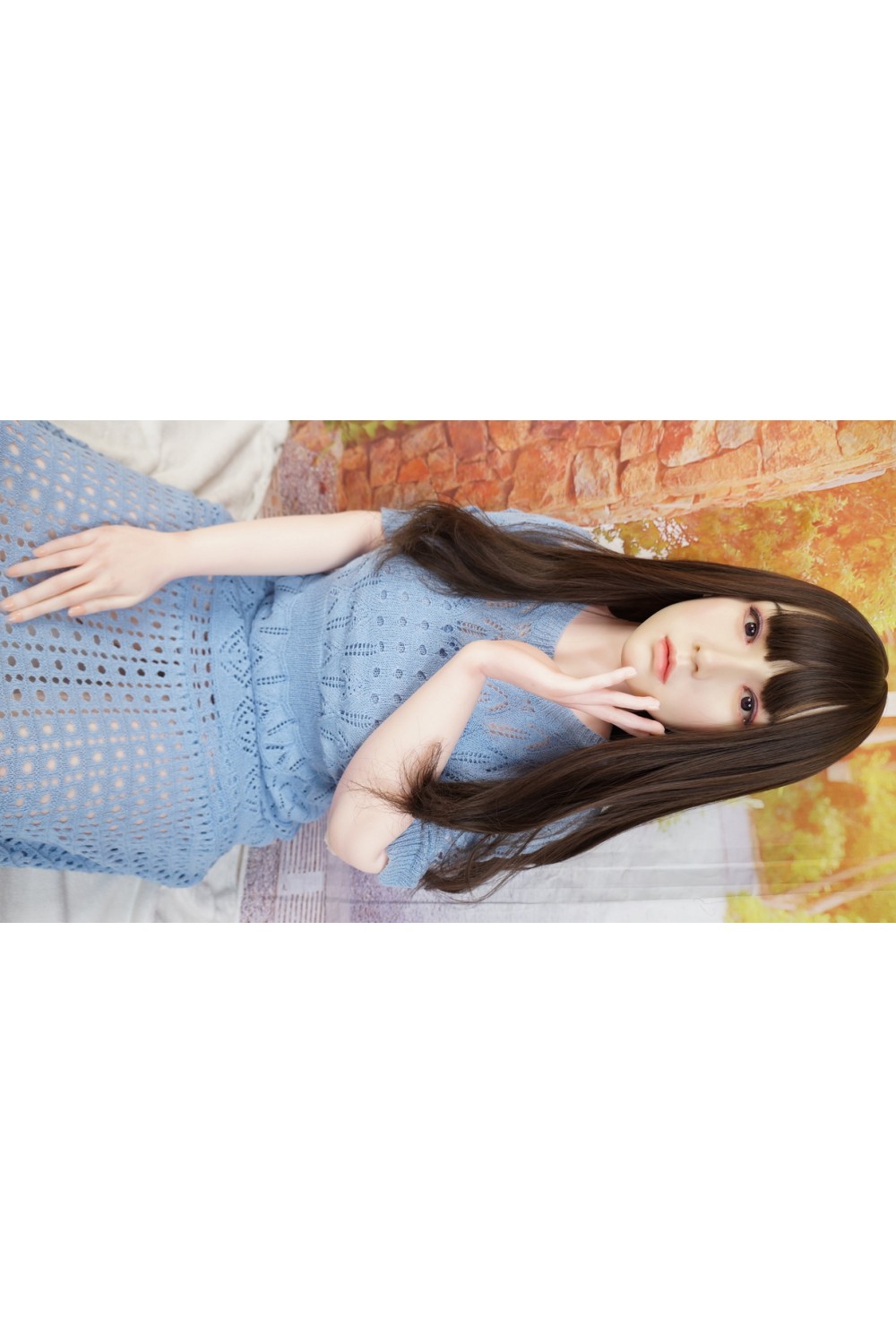 WMDOLL#10(?)シリコンヘッド ＋フルシリコンドール 161cm Fカップ ゼリー胸 眉毛,睫毛植毛 リアルメイク 指関節あり 自立加工 視線移動 肌色 ナチュラル