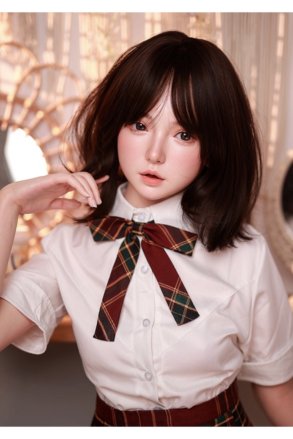【新品】FUDOLL #J027曼一（口開閉機能+リアル口腔付き） (フルシリコン製) 最新作 超リアルメイク込 146cm AA+カップ FUD 0050