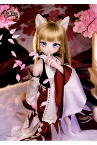【新品】6kg ソフトビニール製頭部 TPE製ボディ MOZU DOLL 85cm Aカップ MOZU DOLL きつねちゃん 肌色＆眼球色＆メイク＆ウィッグ＆衣装は宣材写真と同じ 小型で軽量化で収納しやい 使いやすい MOZU 0006