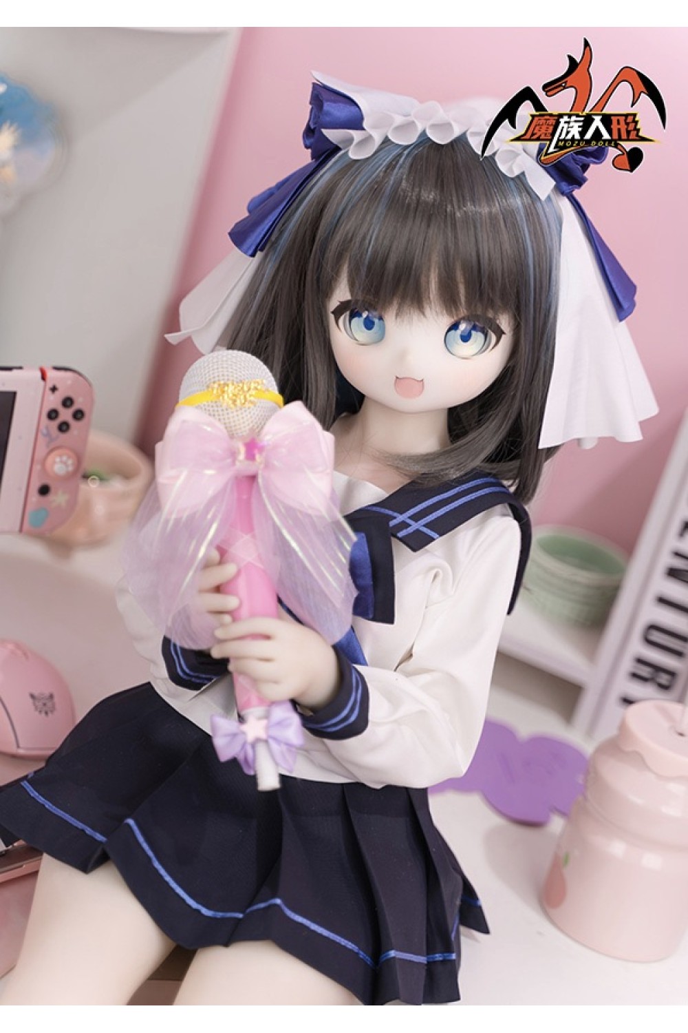 【新品】MOZU Doll 85cm バスト大 猫猫（ねこ） 6kg ソフトビニール製頭部 TPE製ボディ 肌色＆眼球色＆メイク＆ウィッグ＆衣装は宣材写真と同じ 小型で軽量化で収納しやい 使いやすい MOZU 0026