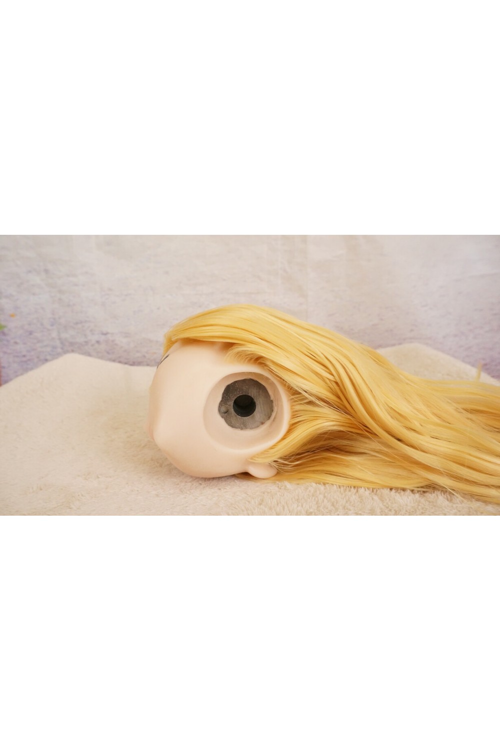 【O国内検品済 新品未使用即納品】 DollHouse168 色気美人 #Rika 髪の毛の植毛OP シリコンヘッド単品(90〜95cm推奨)(金髪)