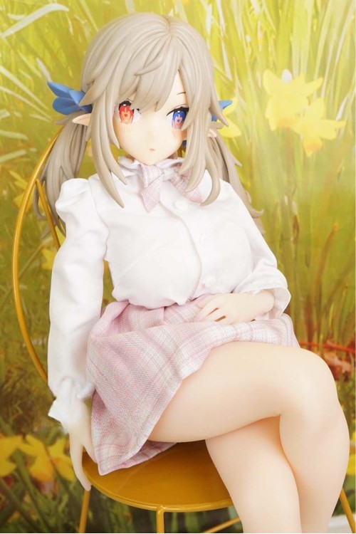 【O初心者応援パック 新古超美品ホール未使用品】Otaku Doll #純白精灵PVC製ヘッド50cm 純白のエルフ