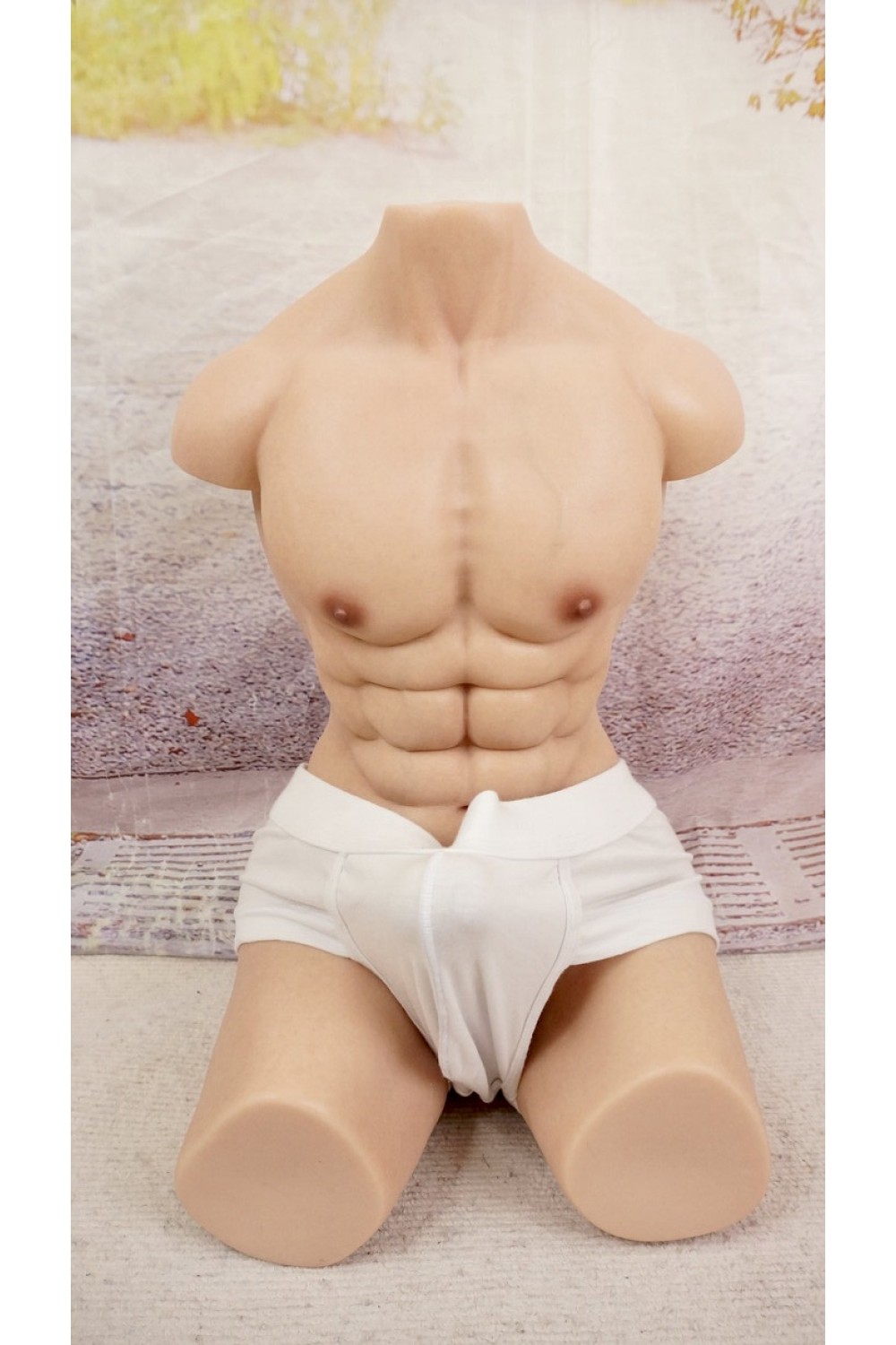 【O国内検品済 新品未使用即納品】 索姬Zucki（ズッキ）54cm 男性型 シリコントルソー 腹筋割れ リアルメイク付き 【フルシリコン製】