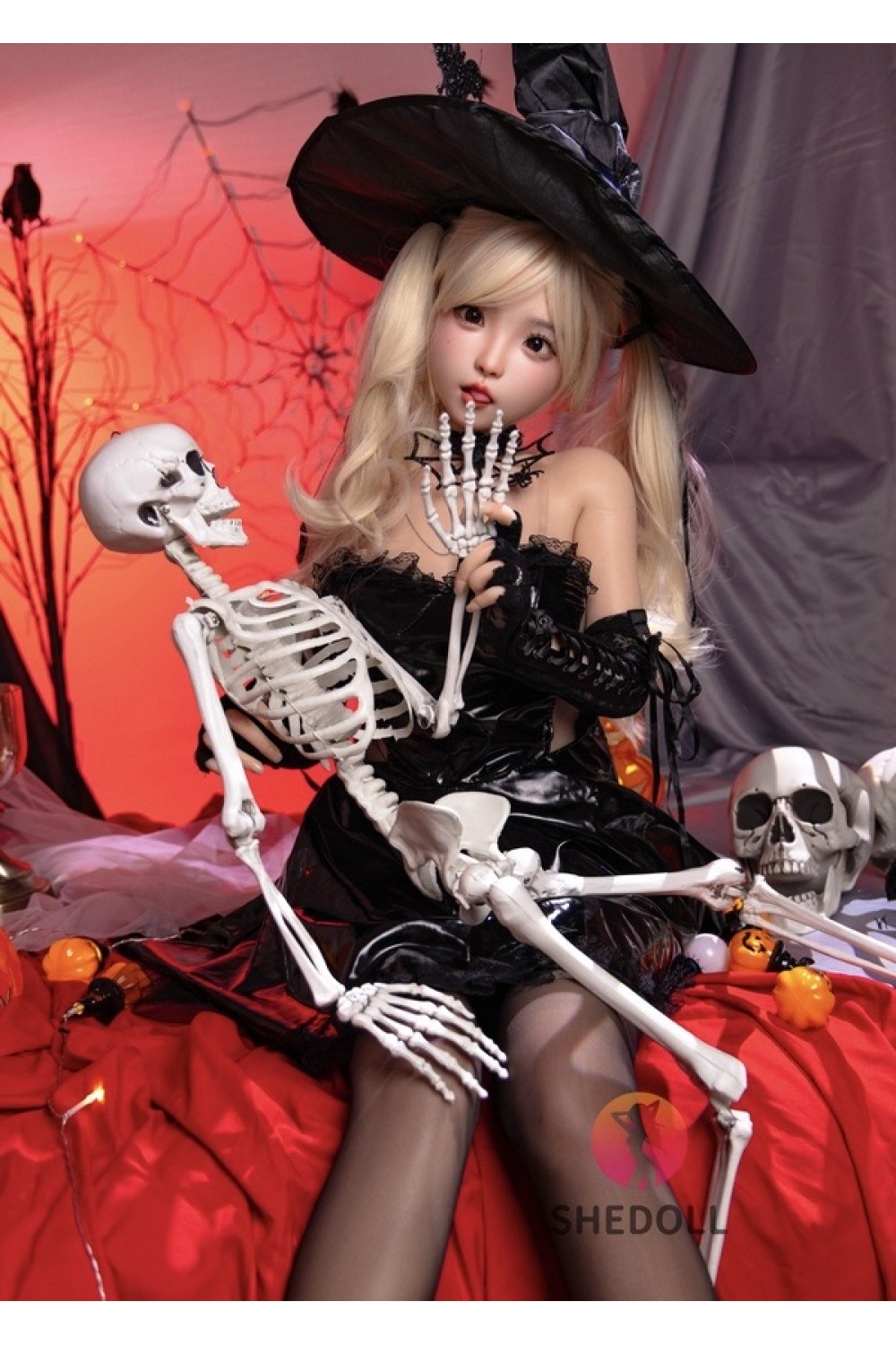 【新品】SHEDOLL 148cm Dカップ 洛小乙(Luoxiaoyi)ヘッド ハロウィーン 掲載画像はシリコン材質ボディ ラブドール ボディー材質など選択可能 カスタマイズ可能 SHE 0076