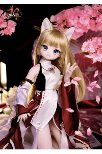 【新品】6kg ソフトビニール製頭部 TPE製ボディ MOZU DOLL 85cm Aカップ MOZU DOLL きつねちゃん 肌色＆眼球色＆メイク＆ウィッグ＆衣装は宣材写真と同じ 小型で軽量化で収納しやい 使いやすい MOZU 0006