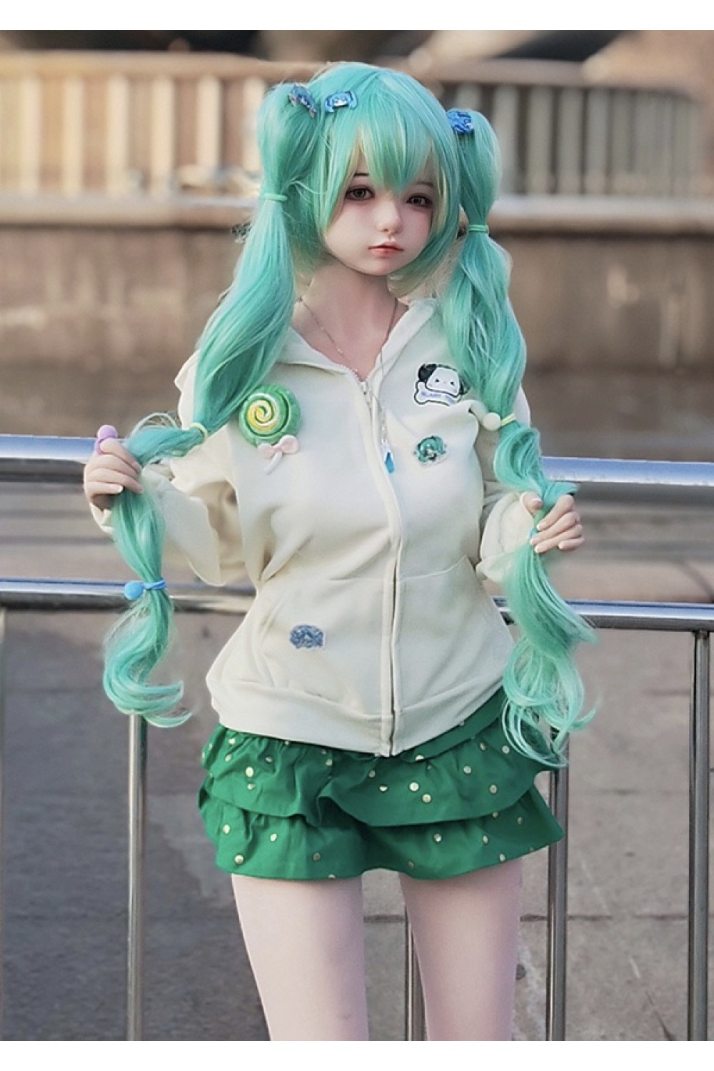 【新品】SHEDOLL 148cm Dカップ 艾琳（エイリン）ヘッド 初音ミクコス エルフ耳 ラブドール ボディー材質など選択可能 カスタマイズ可能 掲載画像はフルシリコン製 SHE 0039