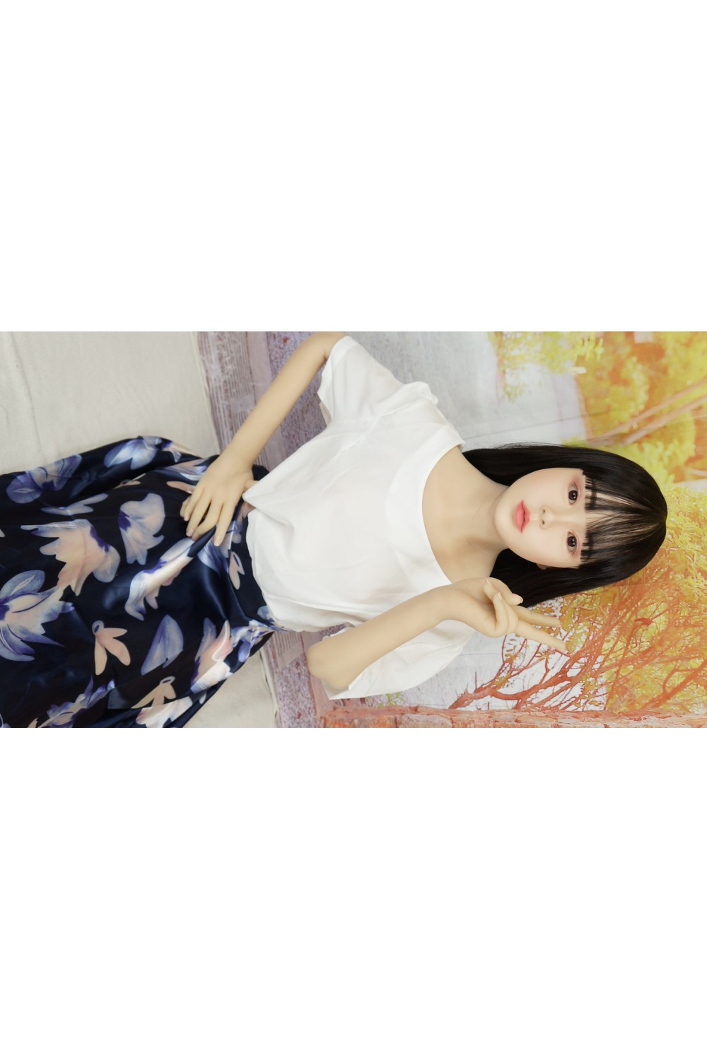 【初心者応援パック 美品】XYDOLL #1硬質シリコンヘッド138cm AAカップ貧乳 衣装付属 自立加工OP 睫毛や眉毛の植毛 視点移動 EVO新骨格 肌色 ナチュラル