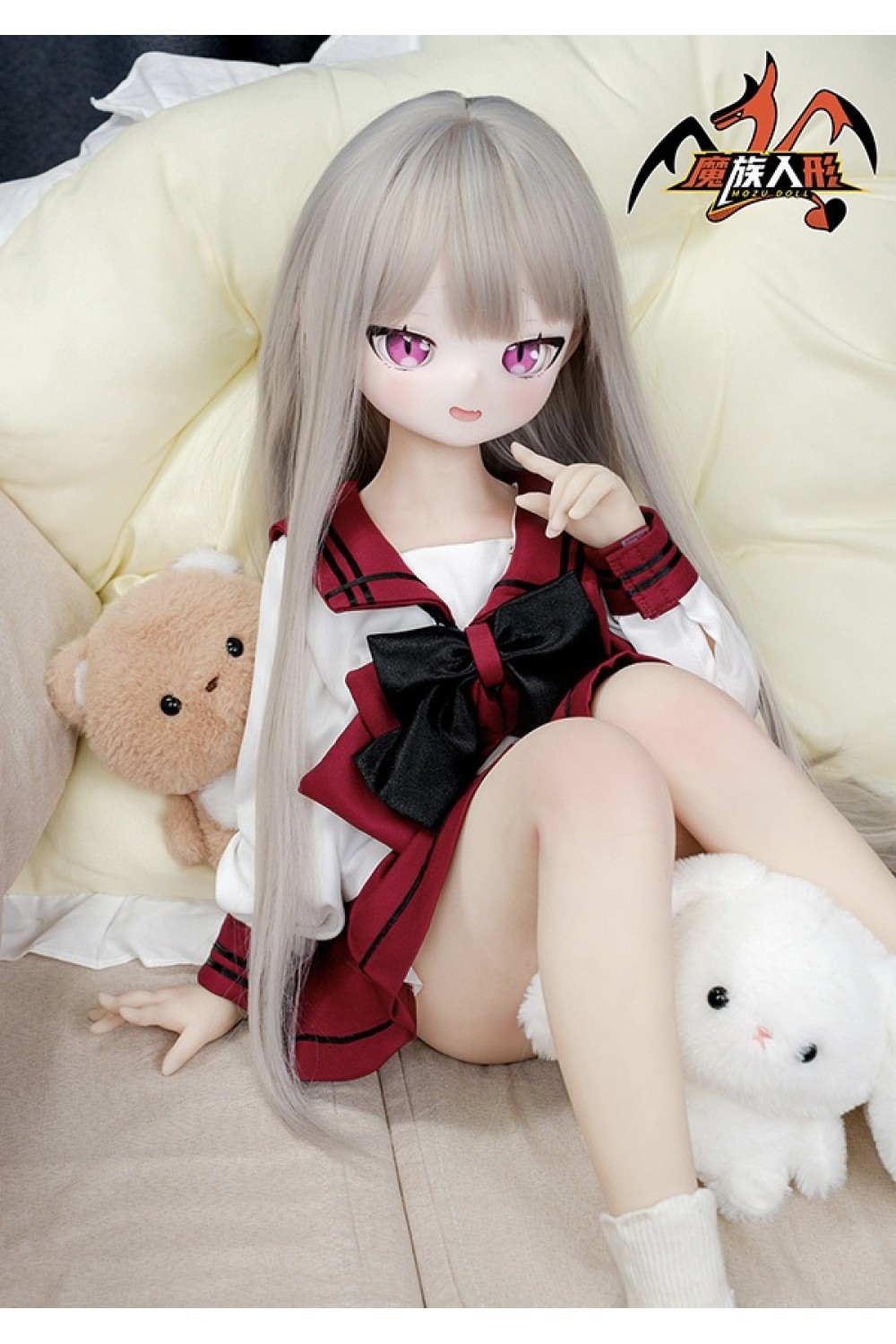 【新品】MOZU Doll【A級】85cm 奈奈（Nona）ヘッド 6kg ソフトビニール製頭部 TPE製ボディ 肌色＆眼球色＆メイク＆ウィッグ＆衣装は宣材写真と同じ 小型で軽量化で収納しやい 使いやすい MOZU 0028