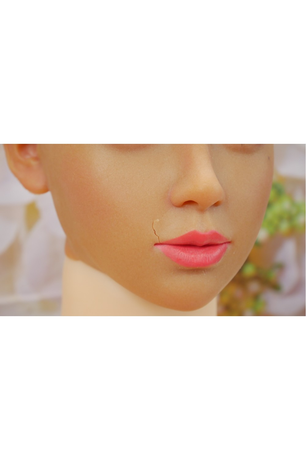 【中古】WAXDOLL #GE04Mヘッド 軟性シリコンヘッド 眉毛と睫毛の植毛 視点移動 シリコンヘッド単品